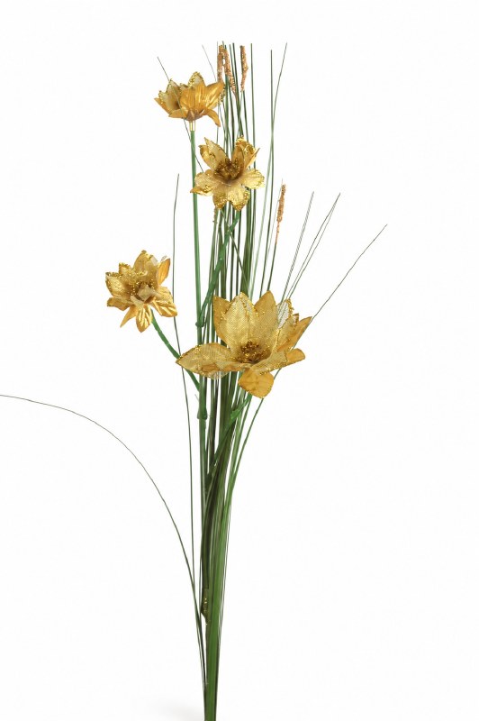 Picture of Christmas gold poinsettia 65cm